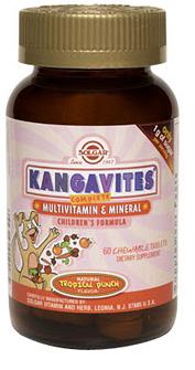 картинка Солгар кангавитес с мультивитаминами и минералами таб. №60  (тропик фрукты)