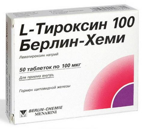 картинка L-Тироксин 100 Берлин-Хеми таб. 100мкг №50