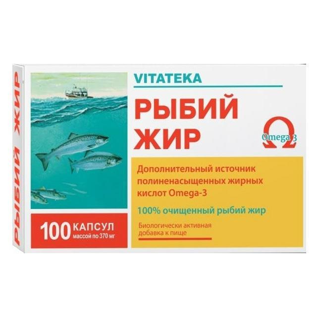 картинка Витатека рыбий жир капс. 0,37г №100