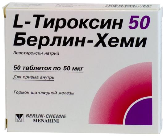 картинка L-Тироксин 50 Берлин-Хеми таб. 50мкг №50