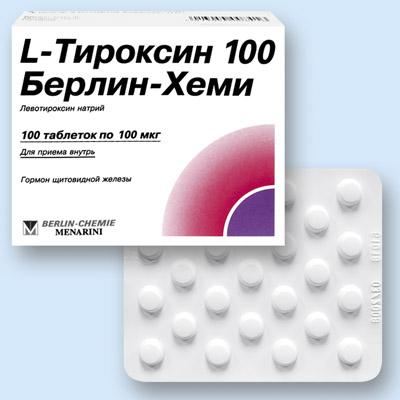 картинка L-Тироксин 100 Берлин-Хеми таб. 100мкг №100