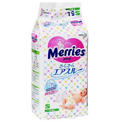 картинка Подгузники Меррис/Merries AT S №24  (4-8 кг)