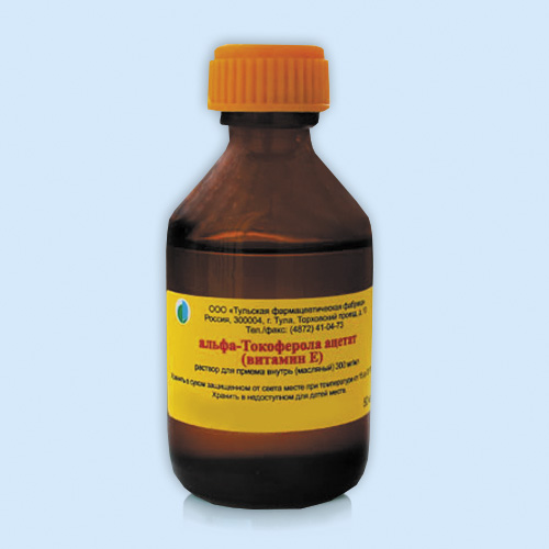 картинка Альфа-Токоферола ацетат (витамин Е) р-р масл. внутр 300мг/мл 50мл №1