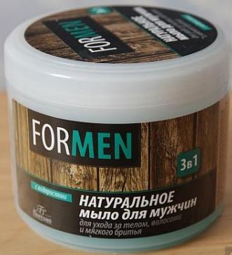 картинка Флоресан д/мужчин мыло натуральное 3в1 д/ухода за телом и волосами и мягкого бритья 450мл  (40)