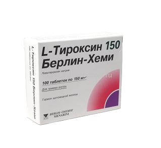 картинка L-Тироксин 150 Берлин-Хеми таб. 150мкг №100