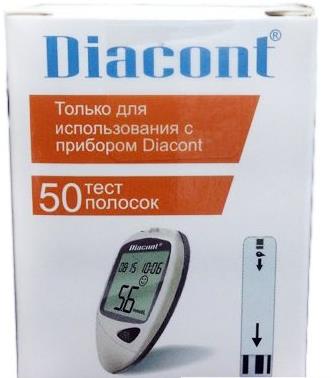 картинка Диаконт/diacont тест-полоски д/глюкометра №50